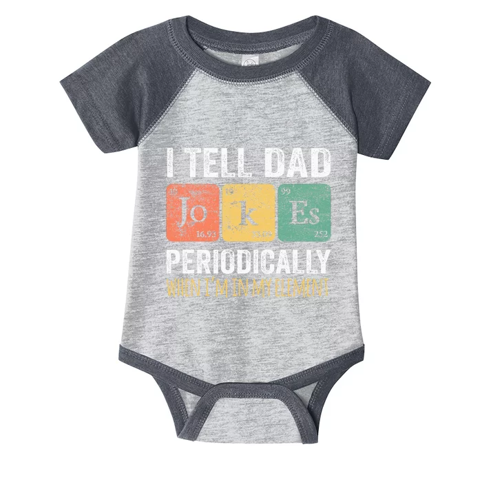 Dad Jokes Periodically Element  Classic Fit Infant Baby Jersey Bodysuit