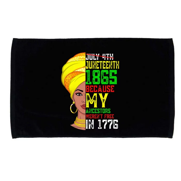 Distressed Juneteenth Queen Melanin African American Microfiber Hand Towel