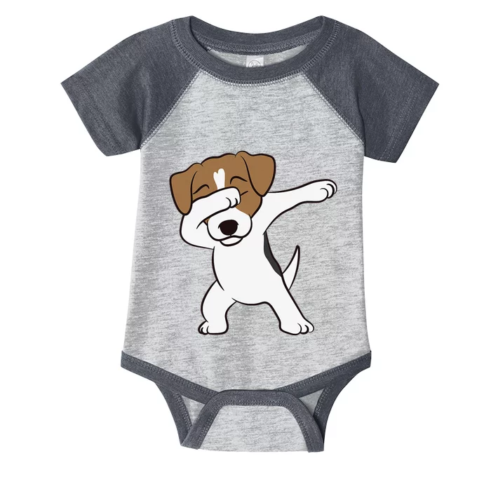 Dabbing Jack Russell Terrier Dog Dabbing Jack Russell Infant Baby Jersey Bodysuit