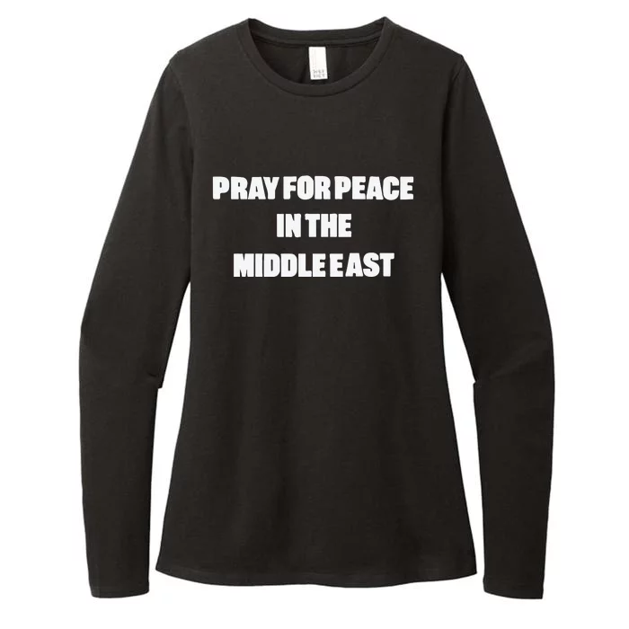 D J Reader Pray For Peace In The Middle East Womens CVC Long Sleeve Shirt