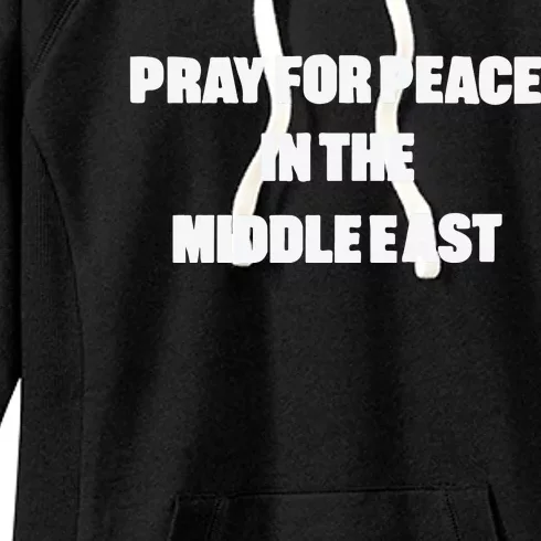 D J Reader Pray For Peace In The Middle East Women's Fleece Hoodie