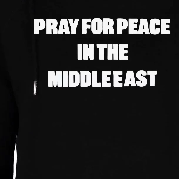 D J Reader Pray For Peace In The Middle East Womens Funnel Neck Pullover Hood