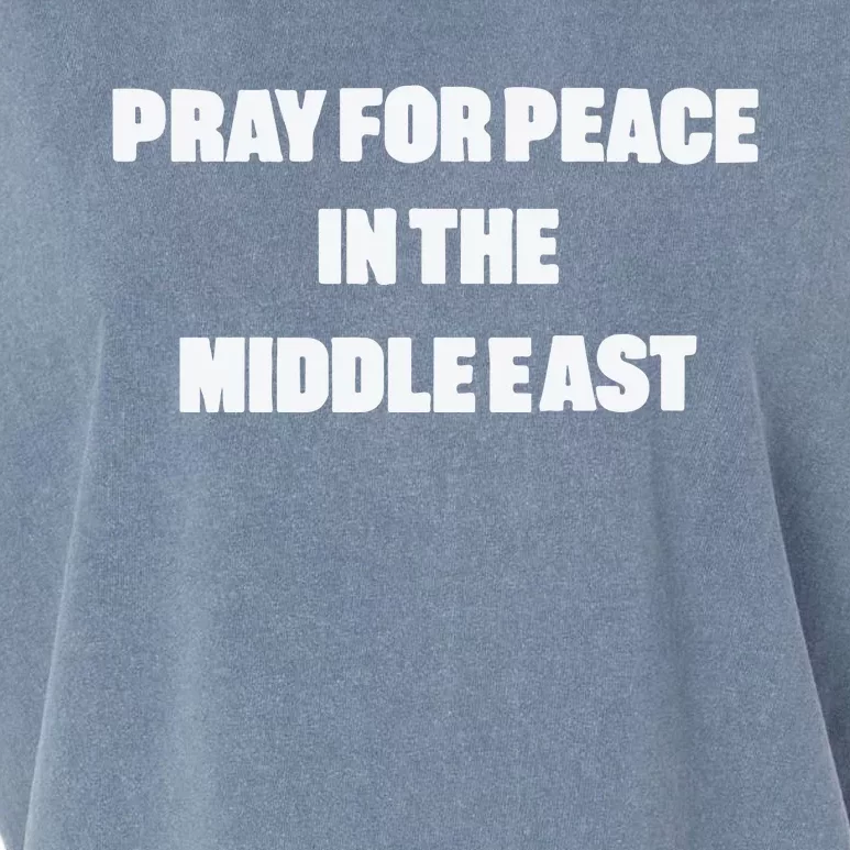 D J Reader Pray For Peace In The Middle East Garment-Dyed Women's Muscle Tee