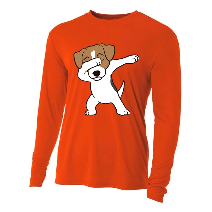 Dabbing Jack Russell Terrier Dog Dabbing Jack Russell Cooling Performance Long Sleeve Crew