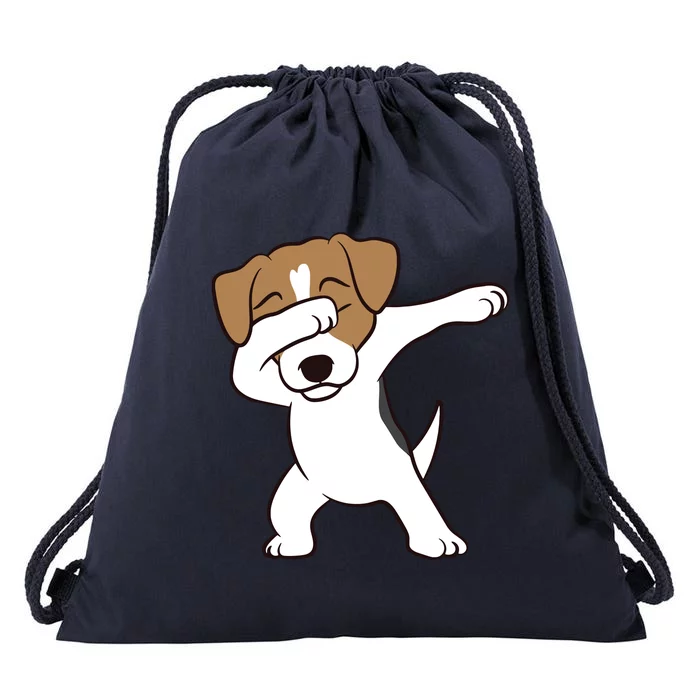 Dabbing Jack Russell Terrier Dog Dabbing Jack Russell Drawstring Bag