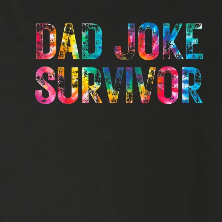 Dad Joke Survivor Tie Dye Matching Father Son Dad Humor Toddler Long Sleeve Shirt