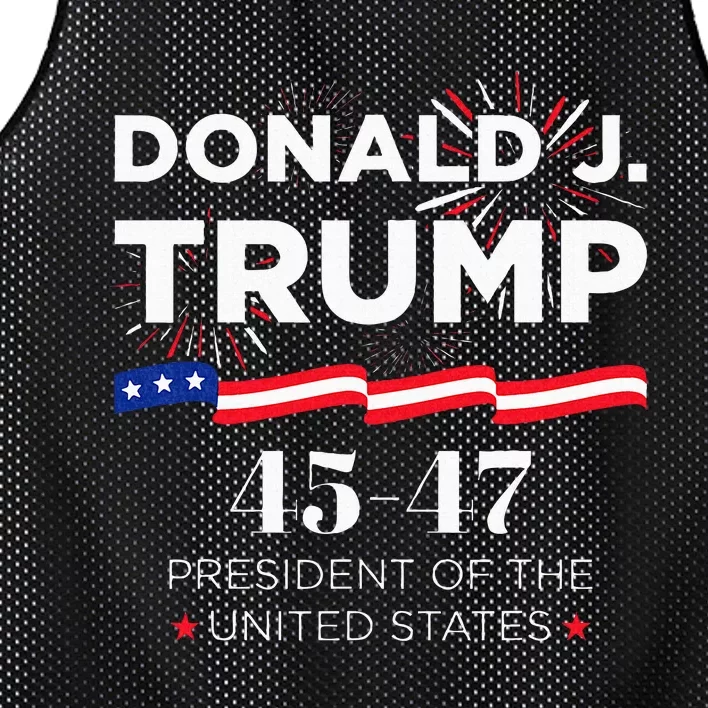 Donald J. Trump 45 47 President Inauguration Day 2025 Mesh Reversible Basketball Jersey Tank