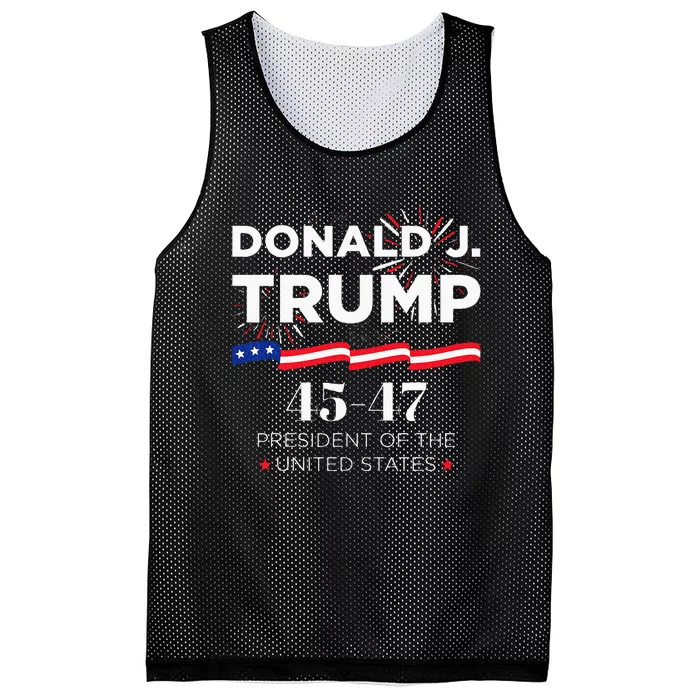 Donald J. Trump 45 47 President Inauguration Day 2025 Mesh Reversible Basketball Jersey Tank