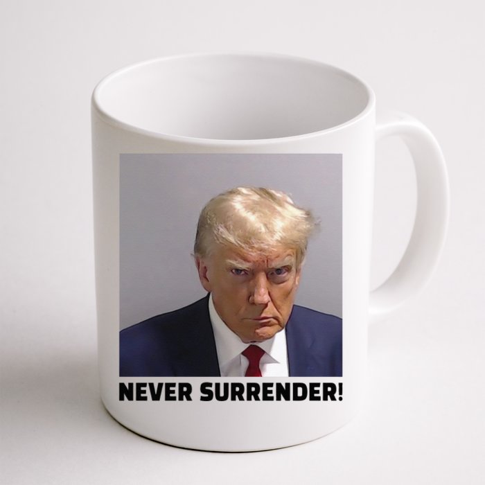 Donald J Trump Mug Shot Never Surrender Coffee Mug