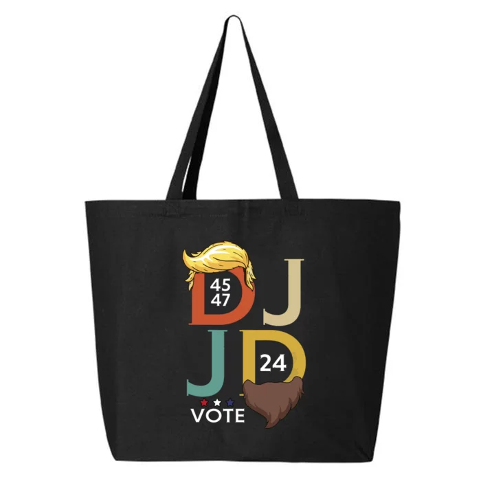 Dj Jd Trump Hair Vance Beard Vote For President 2024 25L Jumbo Tote