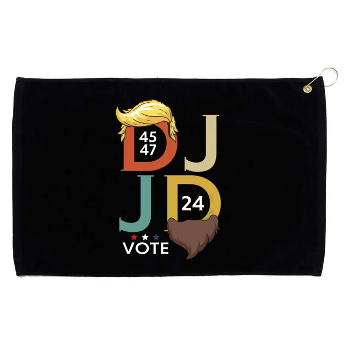 Dj Jd Trump Hair Vance Beard Vote For President 2024 Grommeted Golf Towel