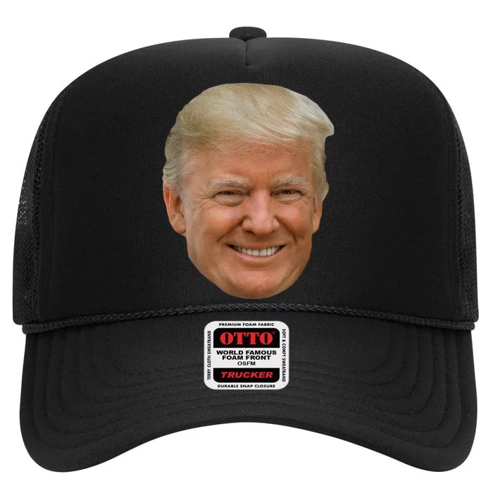 Donald J Trump The President's Face On A Meme High Crown Mesh Trucker Hat