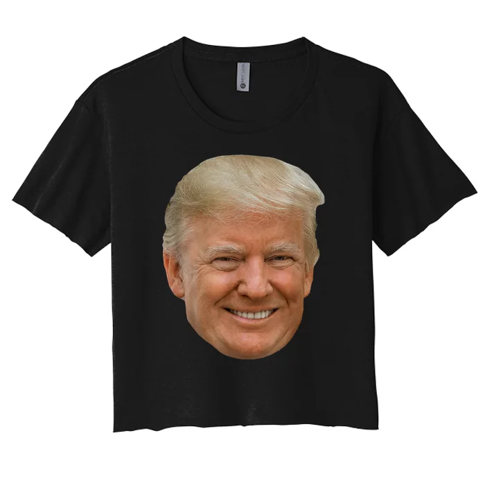 Donald J Trump The President's Face On A Meme Women's Crop Top Tee