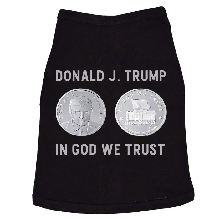 Donald J. Trump Silver Coin In God We Trust Silver Medallion Doggie Tank