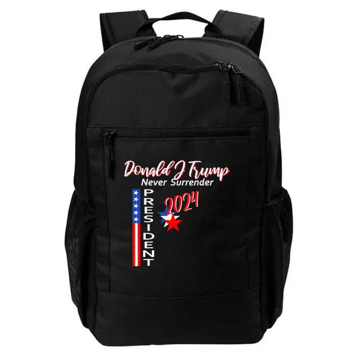 Donald J Trump Never Surrender Daily Commute Backpack