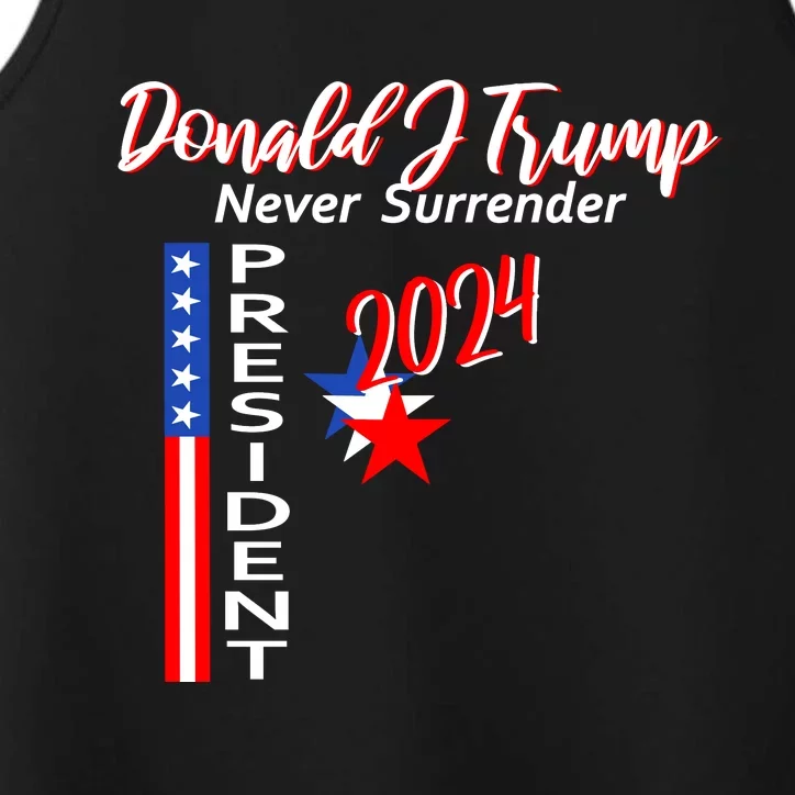 Donald J Trump Never Surrender Performance Tank