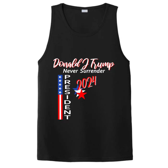 Donald J Trump Never Surrender Performance Tank