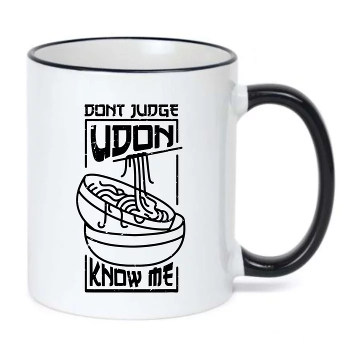 Dont Judge Udon Know Me Black Color Changing Mug