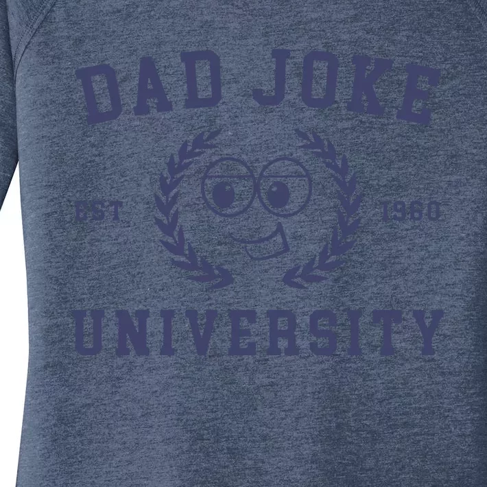 Dad Joke University Funny Dad Gift Women's Perfect Tri Tunic Long Sleeve Shirt