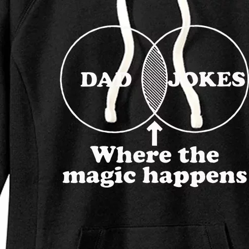 Dad Jokes Venn Diagram Women's Fleece Hoodie