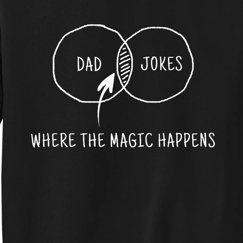 Dad Jokes Where The Magic Happens Tall Sweatshirt