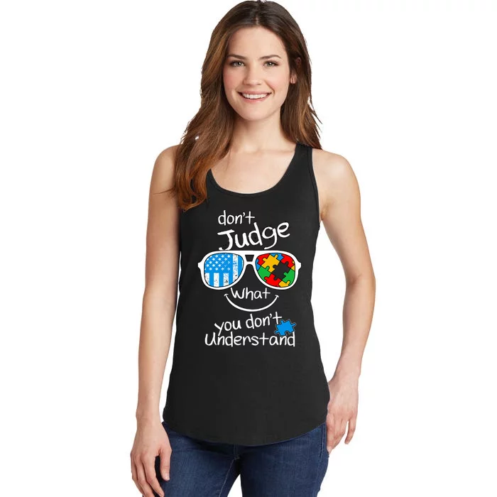 DonT Judge What You DonT Understand Autism Awareness Month Ladies Essential Tank