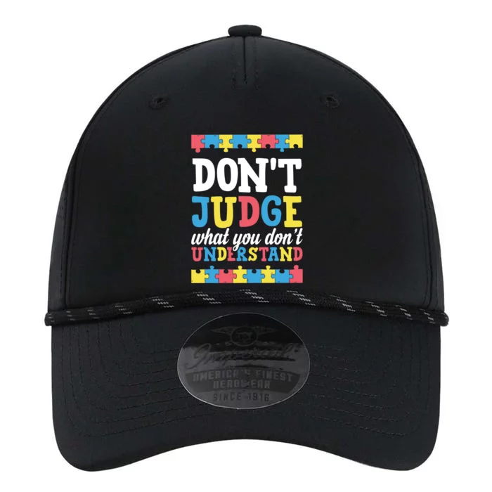 Don't Judge What You Don't Understand Autism Awareness Love Gift Performance The Dyno Cap