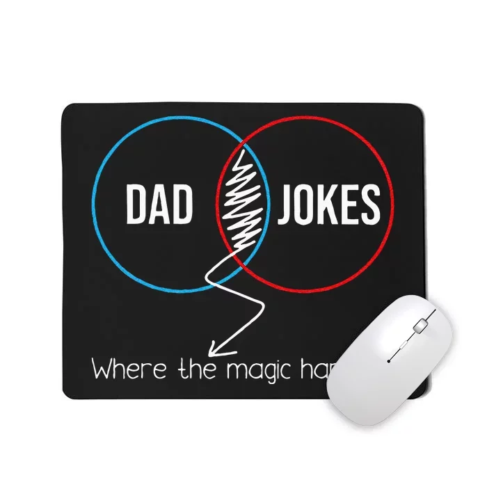 Dad Jokes Where The Magic Happens Funny Father Daddy Mousepad