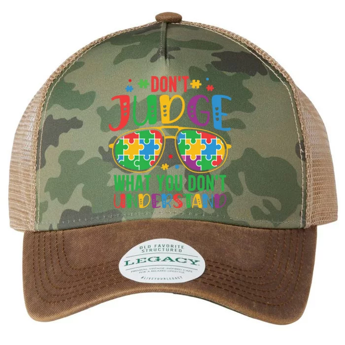 Don't Judge What You Don't' Understand Autism Awareness Month Legacy Tie Dye Trucker Hat