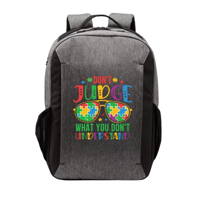 Don't Judge What You Don't' Understand Autism Awareness Month Vector Backpack