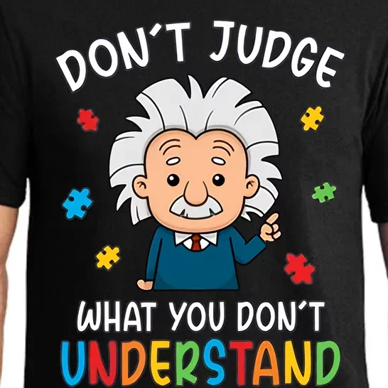 Don't Judge What You Don't Understand Autism Awareness Albert Einstein Pajama Set