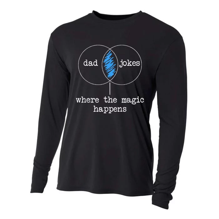 Dad Jokes Where The Magic Happens Cooling Performance Long Sleeve Crew