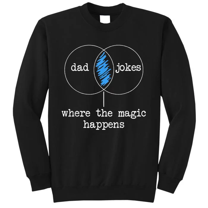 Dad Jokes Where The Magic Happens Tall Sweatshirt