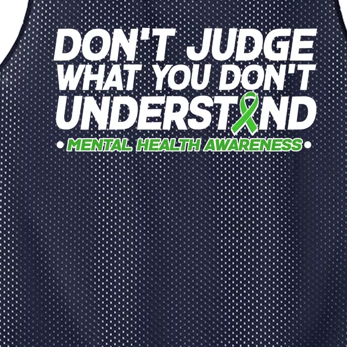 Don't Judge What You Don't Understand Mental Health Awareness Mesh Reversible Basketball Jersey Tank