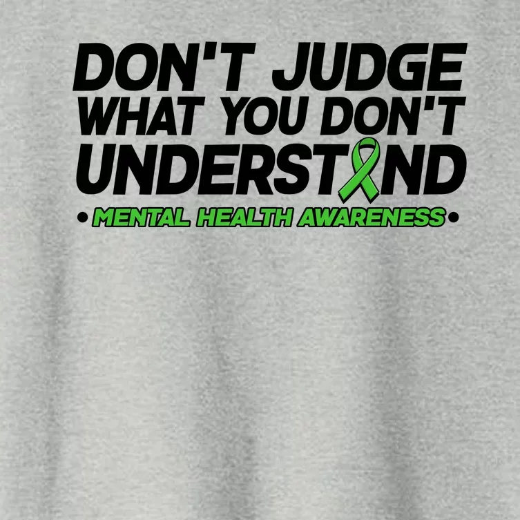 Don't Judge What You Don't Understand Mental Health Awareness Women's Crop Top Tee