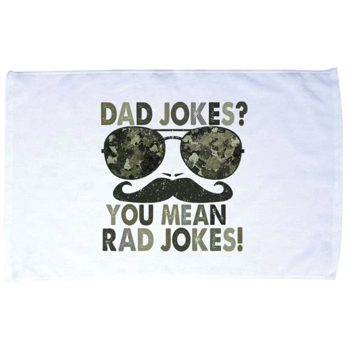 Dad Jokes You Mean Rad Jokes Funny Father day Vintage Microfiber Hand Towel