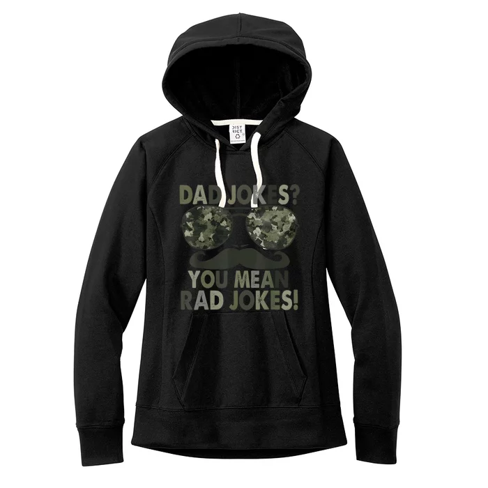 Dad Joke You Mean Rad Jokes! Funny Father's Day Vintage Women's Fleece Hoodie