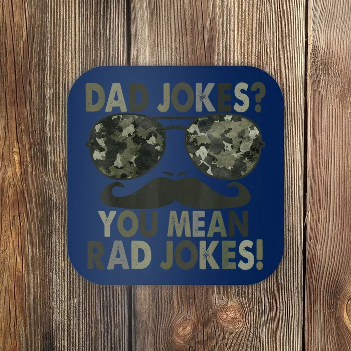 Dad Joke You Mean Rad Jokes! Funny Father's Day Vintage Coaster