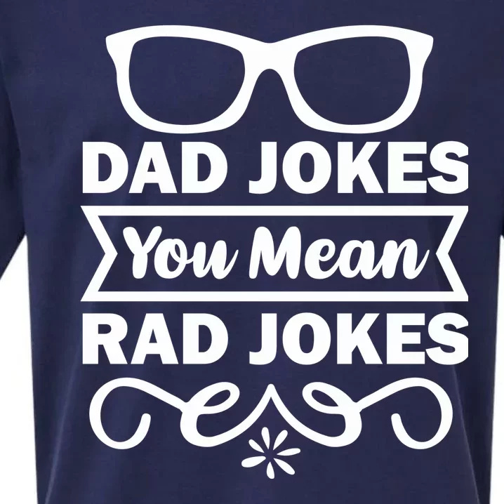 Dad Jokes You Mean Rad Jokes Sueded Cloud Jersey T-Shirt