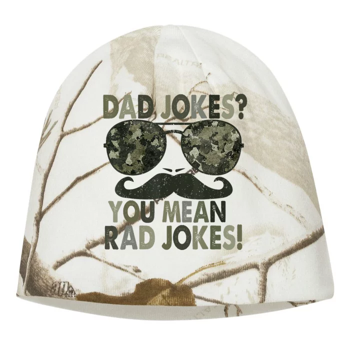 Dad Jokes You Mean Rad Jokes Fathers Day Vintage Kati - Camo Knit Beanie