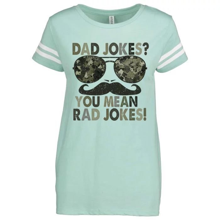 Dad Jokes You Mean Rad Jokes Funny Father day Vintage Enza Ladies Jersey Football T-Shirt