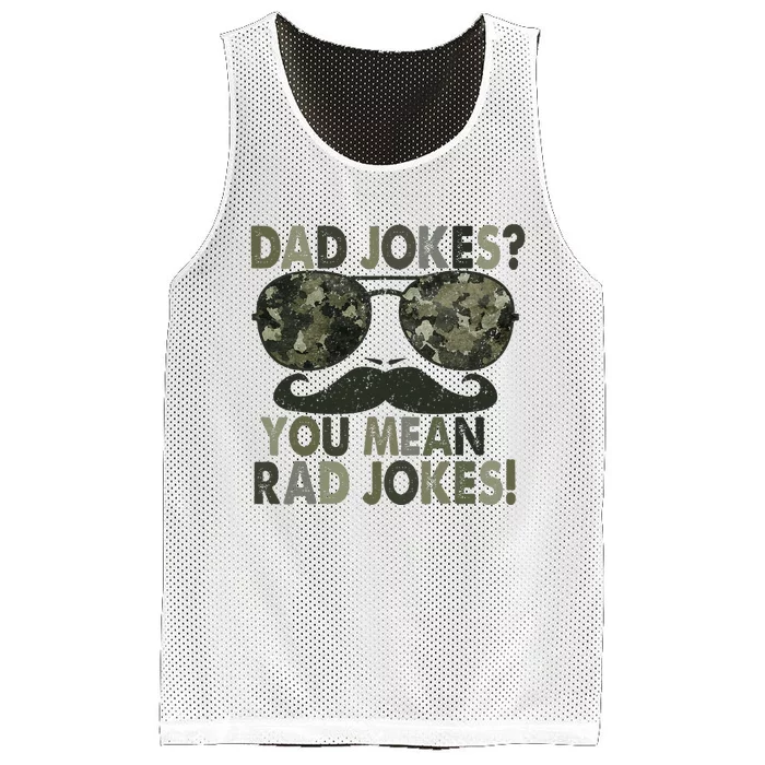 Dad Jokes You Mean Rad Jokes Funny Father day Vintage Mesh Reversible Basketball Jersey Tank