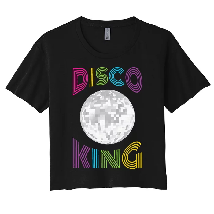 Disco King 70s Seventies Costume Women's Crop Top Tee