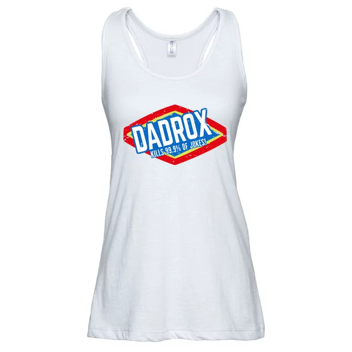 Dadrox Kills 99.9 Percent Of Jokes Funny Fathers Day Gift Ladies Essential Flowy Tank