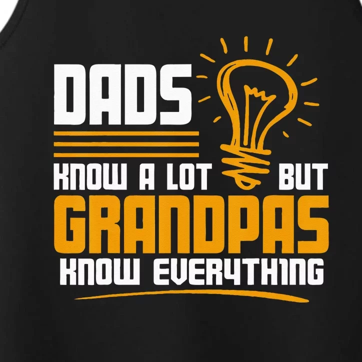 Dads Know A Lot But Grandpas Know Everything Performance Tank