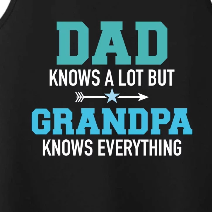 Dad Knows A Lot But Grandpa Knows Everything Gift Performance Tank