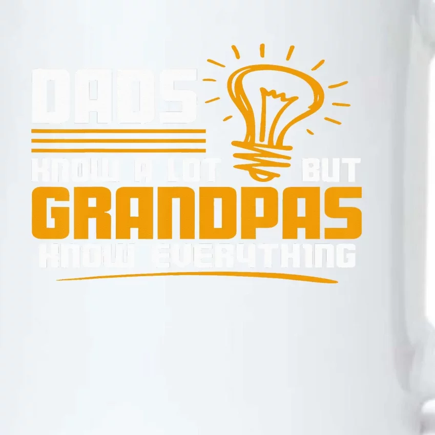 Dads Know A Lot But Grandpas Know Everything Black Color Changing Mug