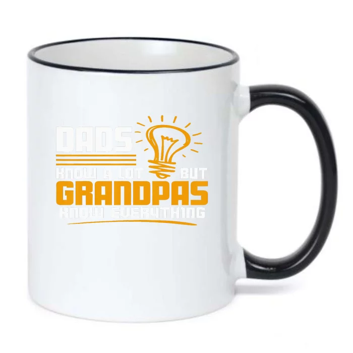 Dads Know A Lot But Grandpas Know Everything Black Color Changing Mug