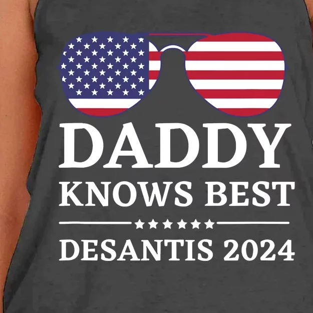 Daddy Knows Best Desantis 2024 Daddy24 Desantis Women's Knotted Racerback Tank