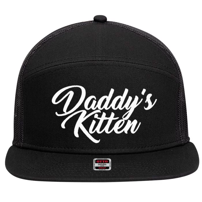 DaddyS Kitten Bdsm Kinky Role Playing Fantasy 7 Panel Mesh Trucker Snapback Hat